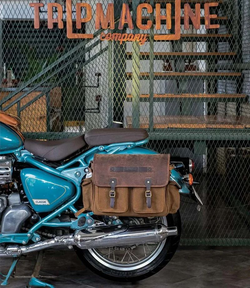 Coppia di Borse Expedition Marroni con Telai per Classic 650
