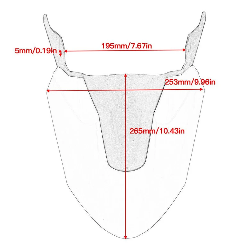 Front Beak Extension For Tiger 800 XRT XRX XC Wheel Fender Nose
