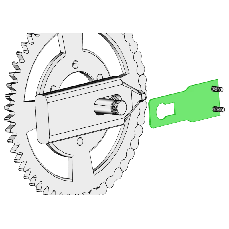 KAWASAKI Z650RS – Satin SCHWARZer Kettenschutz