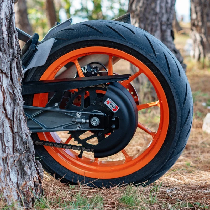 KTM 125 DUKE – Satin SCHWARZer Kettenschutz