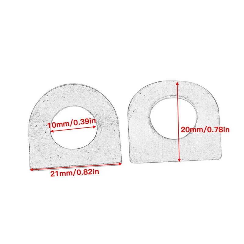 Manganese Steel Footrest Spring Washers For Harley 7/16” Male Mount Footpeg 2 PCS