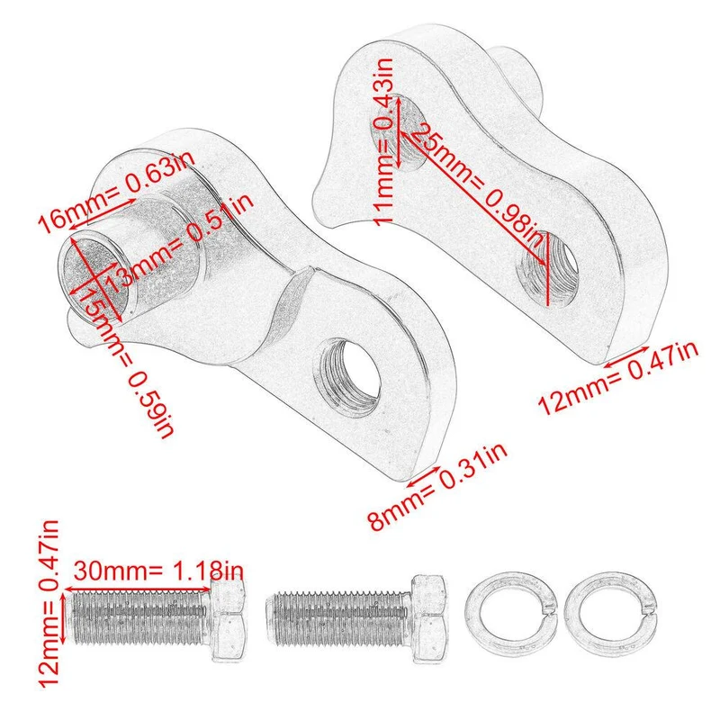 Rear Lowering Kit For Harley Sportster 05-20 Iron XL883 XL1200 Roadster Nightster 48 72