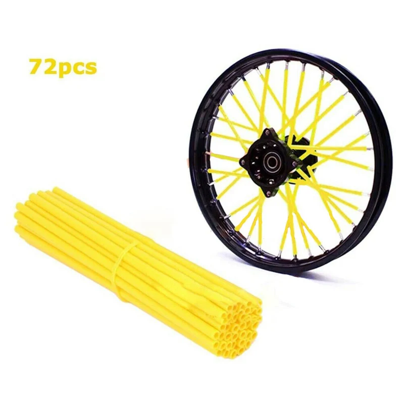 72PCS Spoke Coats Wheel Trim Wraps For Dirt Bike Enduro Motorcycles