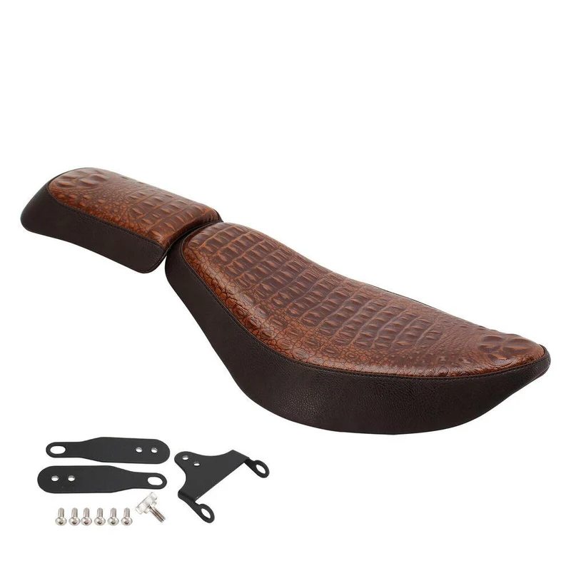 Driver & Passenger Seats For Harley Sportster XL883 XL1200X 48 72 Synthetic Leather