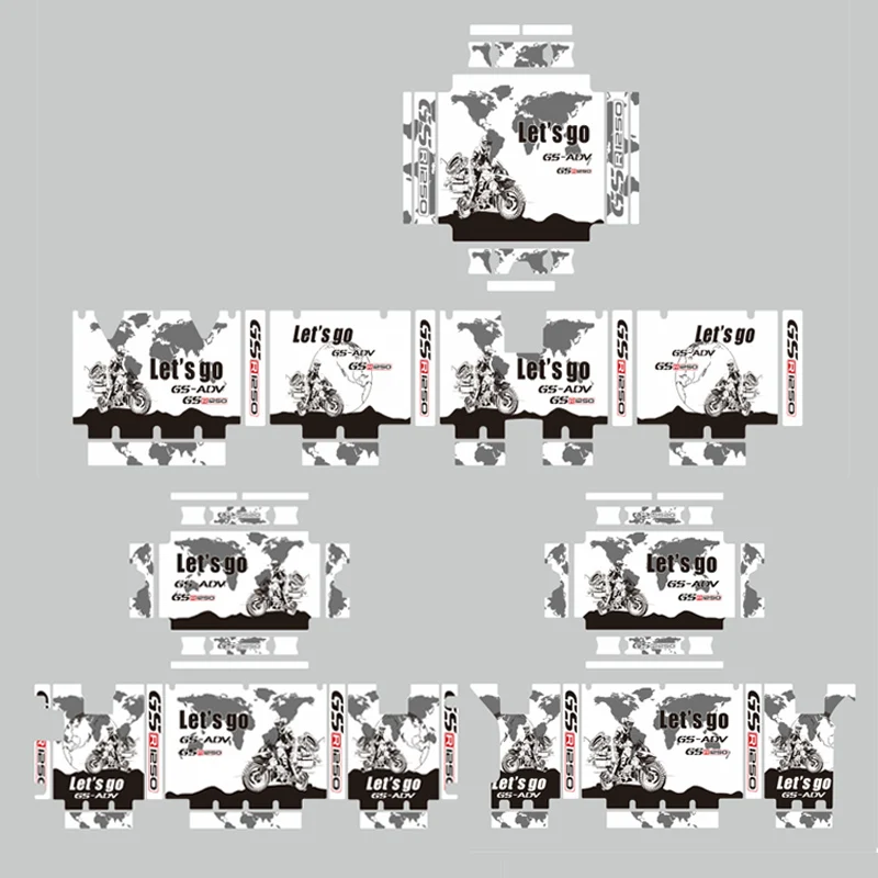 Stickers For BMW R1200GS LC,R1250GS,ADV Aluminum Panniers & Top Boxes Decals