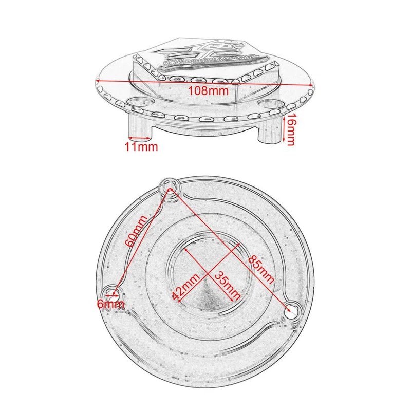 Tank Fuel Gas Cap For Suzuki GSX1300R Hayabusa Gen 2 2008-2020 3D Engraved