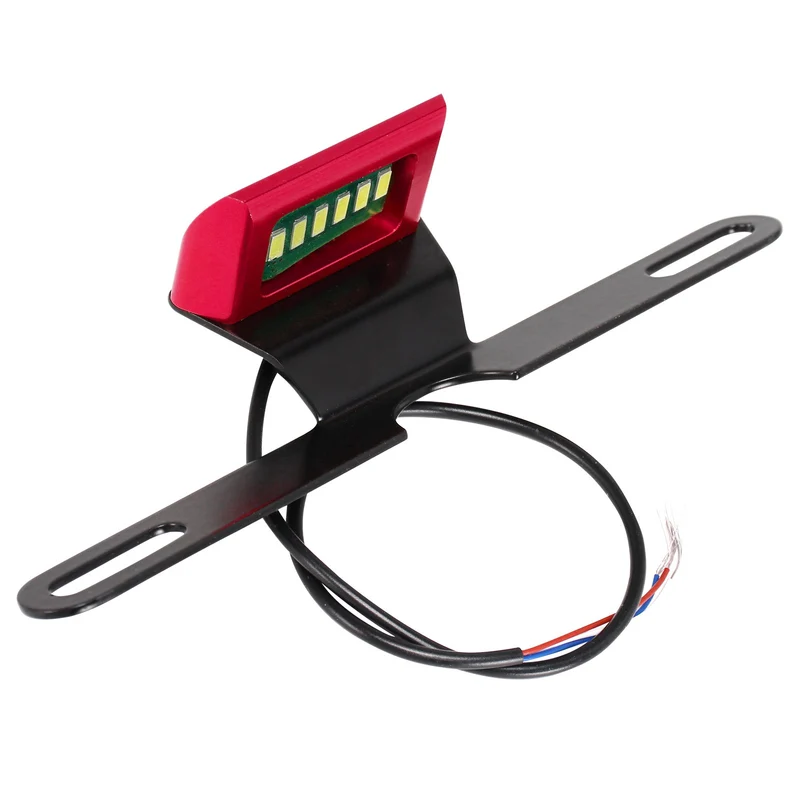 Motorcycle LED License Plate Light 12V Tail Flashing Light 3 Wires