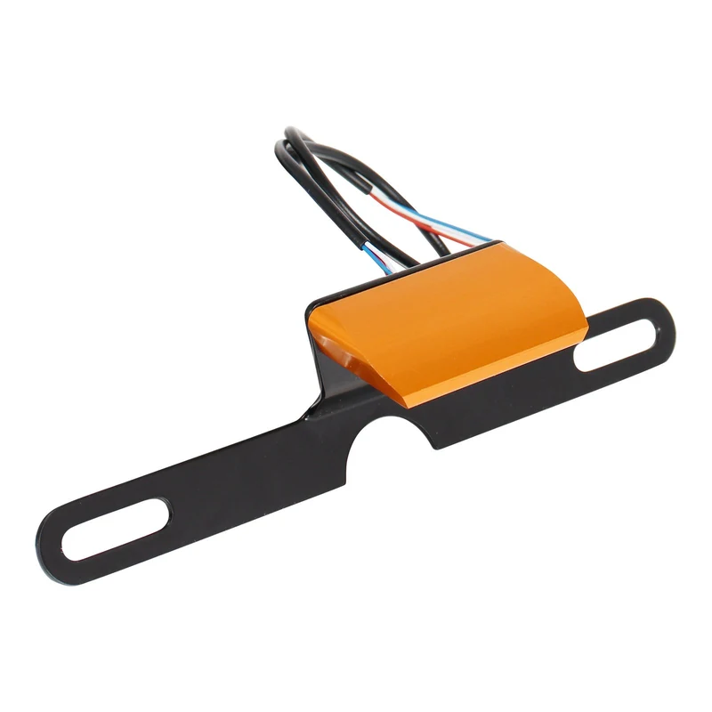 Motorcycle LED License Plate Light 12V Tail Flashing Light 3 Wires