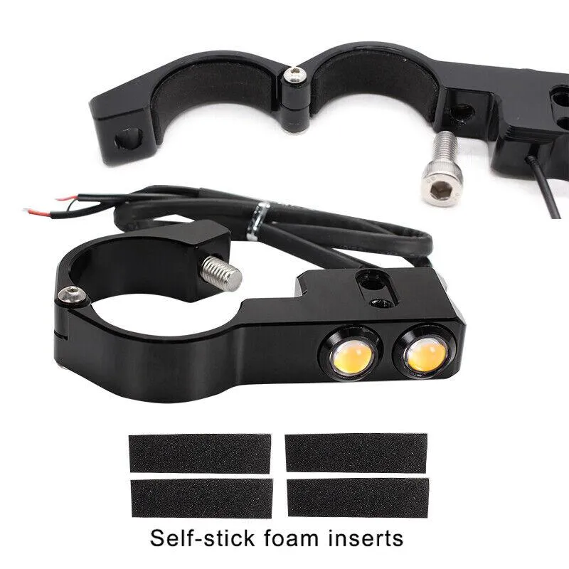 Turn Signal Relocation Brackets For Harley Sportster XL883 XL1200 39-41mm Fork Mount