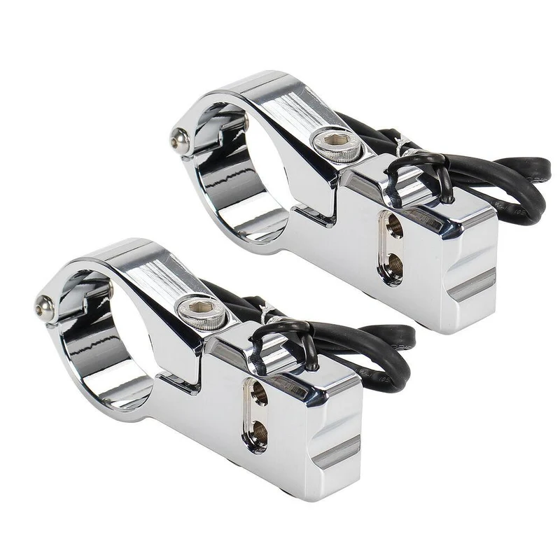 Turn Signal Relocation Brackets For Harley Sportster XL883 XL1200 39-41mm Fork Mount