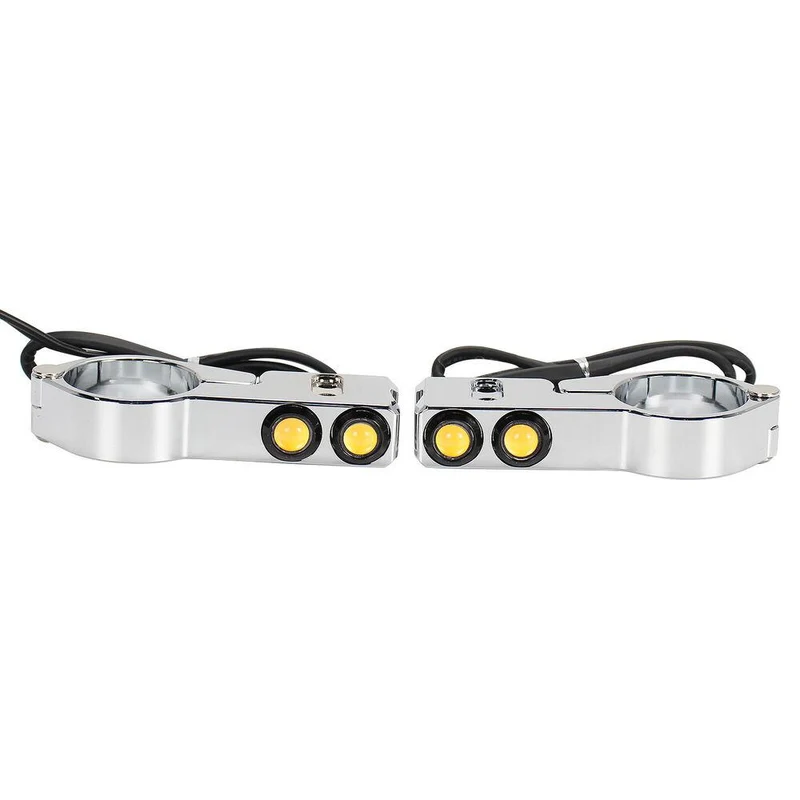 Turn Signal Relocation Brackets For Harley Sportster XL883 XL1200 39-41mm Fork Mount