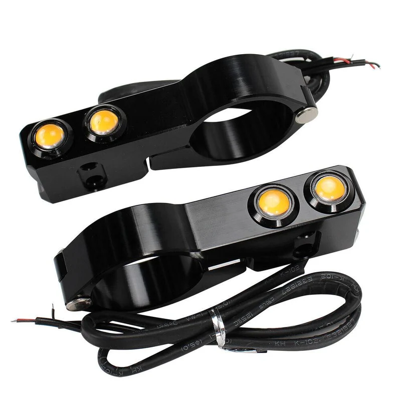 Turn Signal Relocation Brackets For Harley Sportster XL883 XL1200 39-41mm Fork Mount