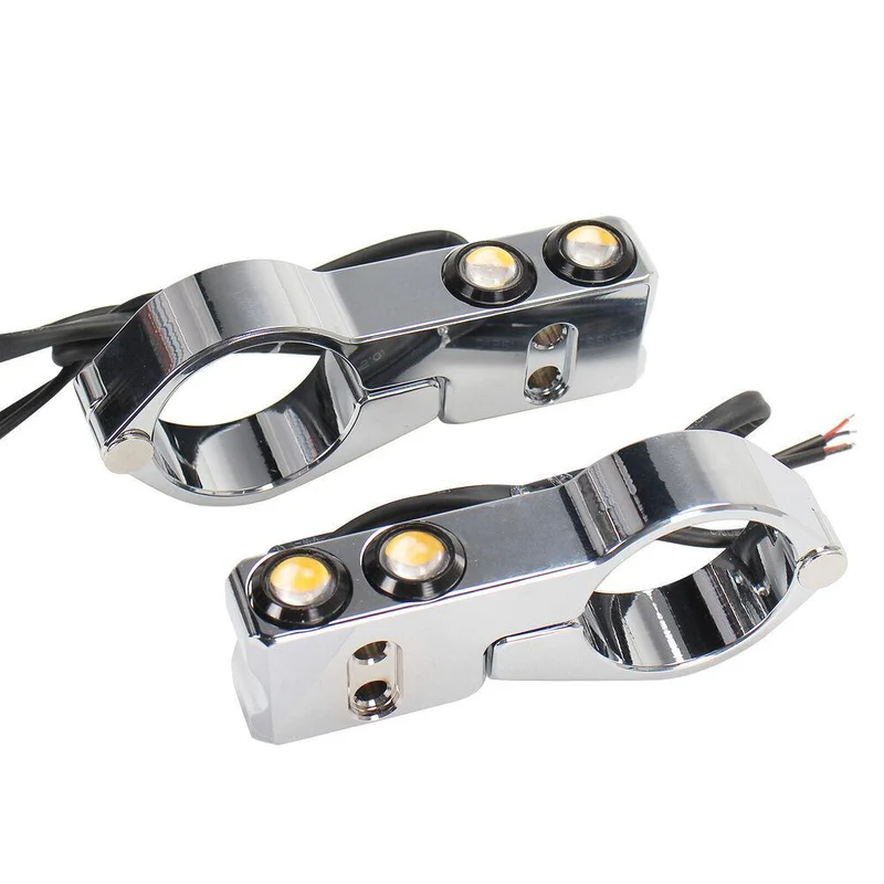 Turn Signal Relocation Brackets For Harley Sportster XL883 XL1200 39-41mm Fork Mount