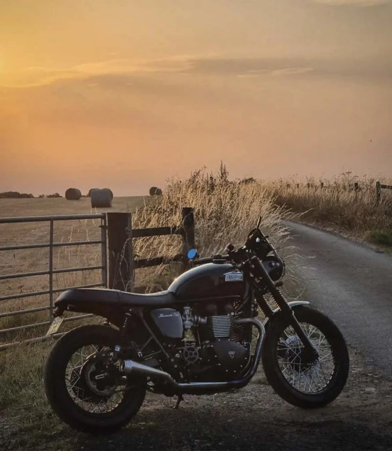 Scarico per Bonneville T100 Air Cooled - Saturn V Brushed