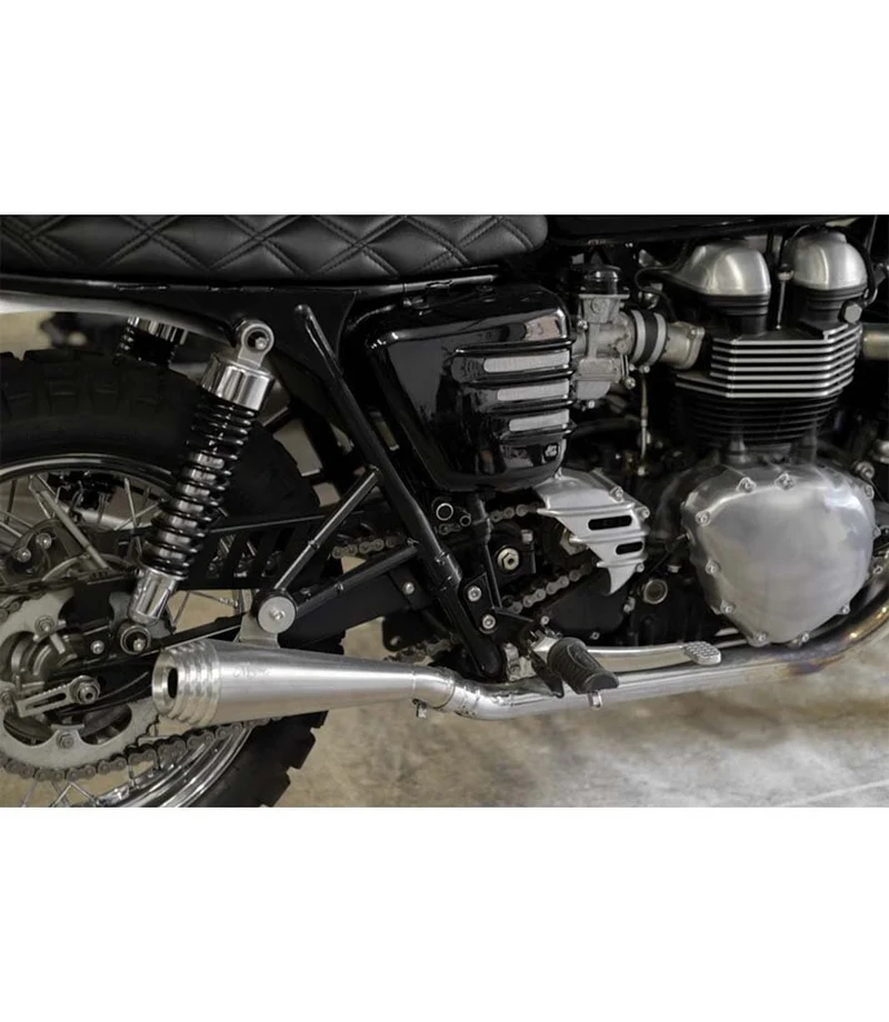 Scarico per Bonneville T100 Air Cooled - Saturn V Brushed