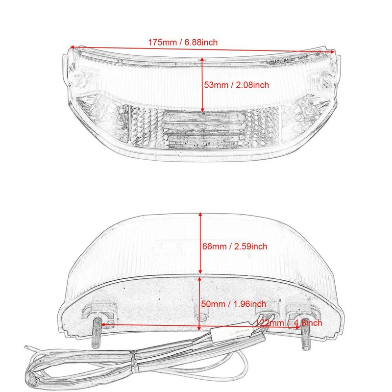 LED Taillight For Honda CBR600RR/RA 13-22 Integrated Turn Signals