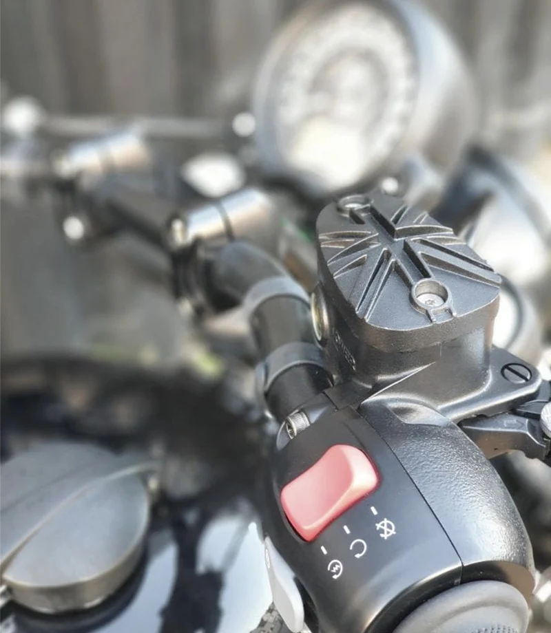 Tappo Serbatoio Olio per Triumph "Union Jack" Nero