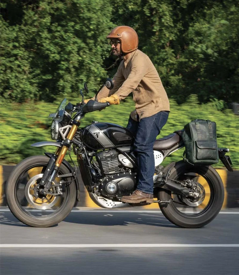 Zaino Moto Eastwood in pelle Verde Trip Machine