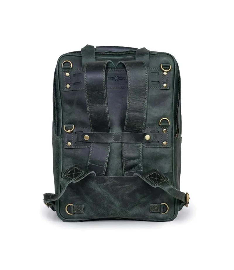 Zaino Moto Eastwood in pelle Verde Trip Machine