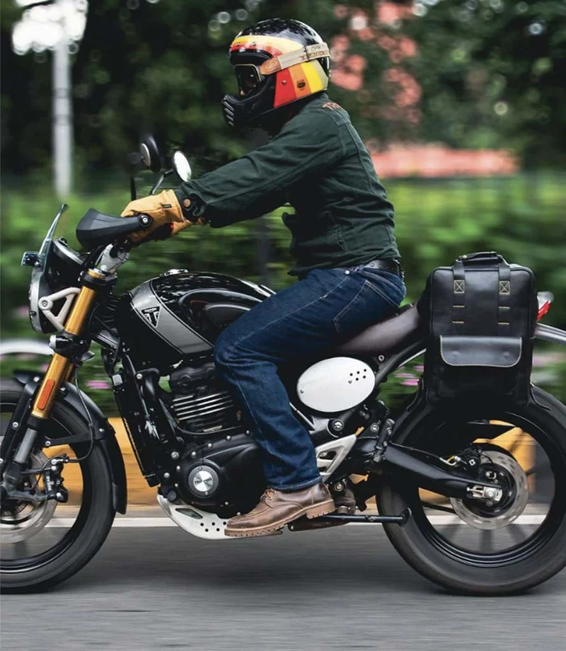 Zaino Moto Eastwood in pelle Nera Trip Machine