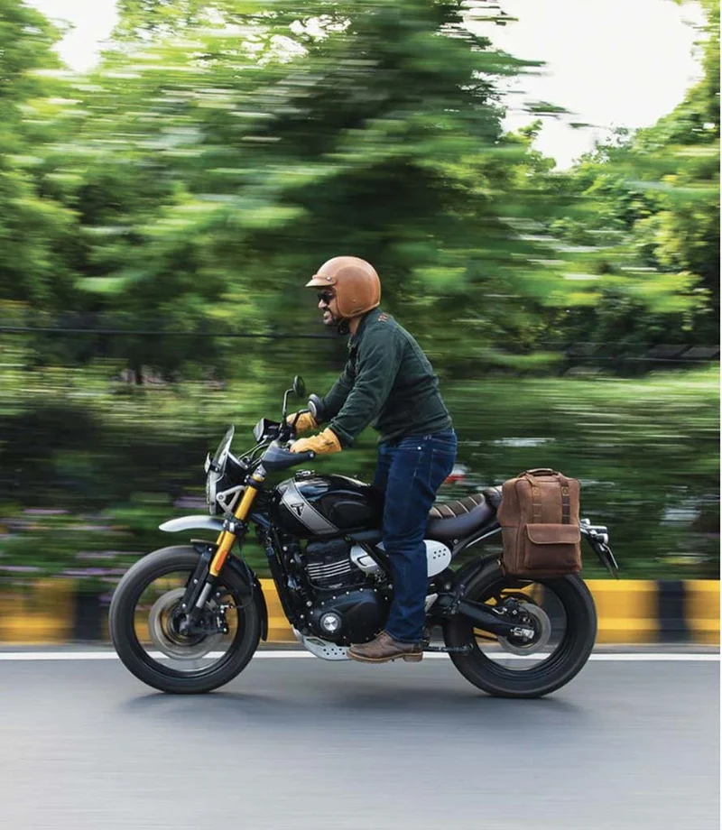Zaino Moto Eastwood in pelle Marrone Trip Machine
