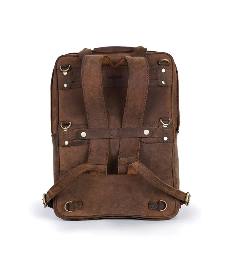 Zaino Moto Eastwood in pelle Marrone Trip Machine
