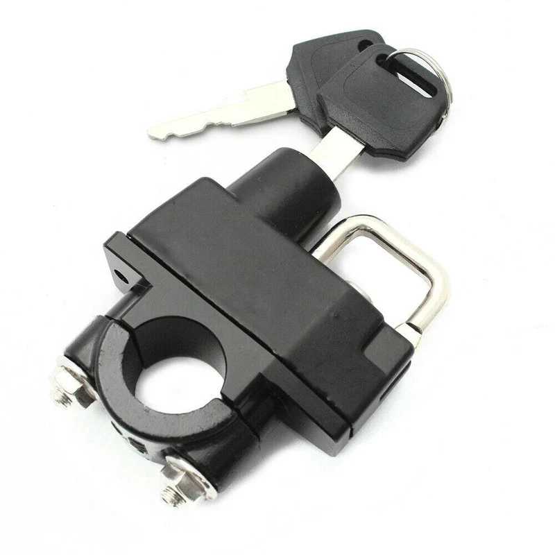 22mm 7/8'' Handlebar Mount Helmet Lock Universal For Motorcycles
