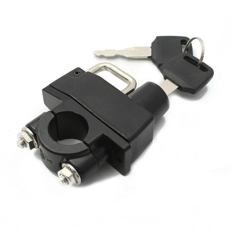22mm 7/8'' Handlebar Mount Helmet Lock Universal For Motorcycles