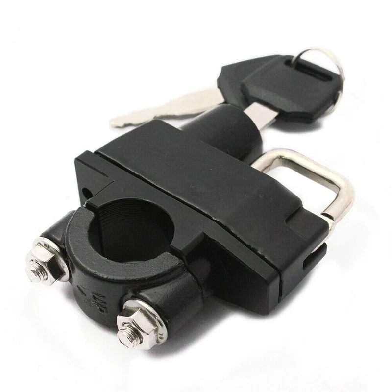22mm 7/8'' Handlebar Mount Helmet Lock Universal For Motorcycles