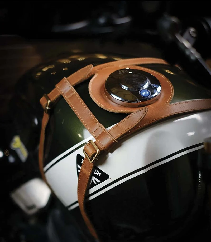 Paraserbatoio Vintage Tan per Triumph 400cc