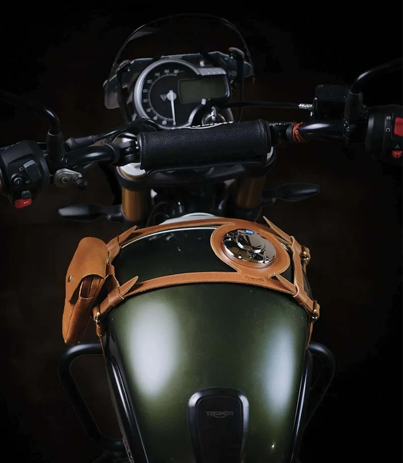 Paraserbatoio Vintage Tan per Triumph 400cc