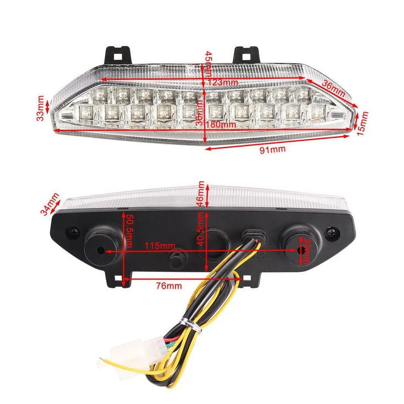 LED Taillight For Kawasaki Ninja ZX-6R 07-08, Concours 14 08-21