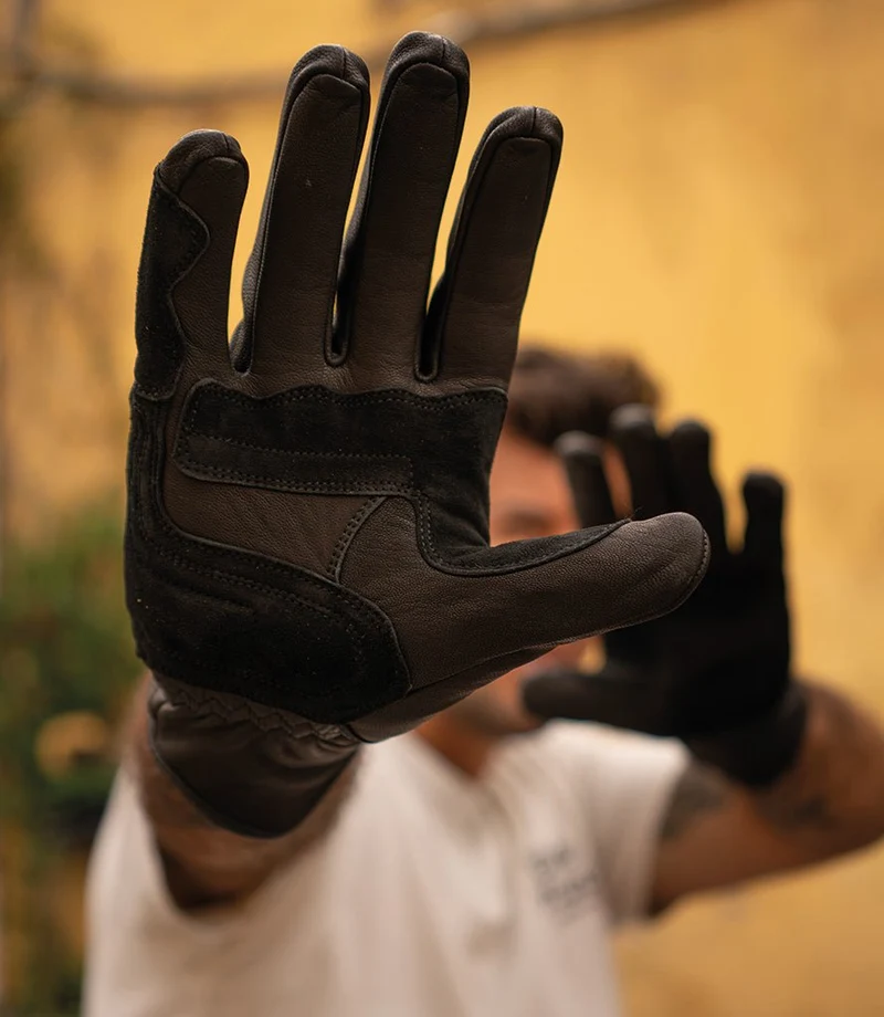 Guanti Moto con Protezioni Turtle Nero