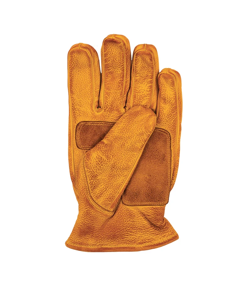 Guanti Moto Vintage Worker CT Giallo in Pelle