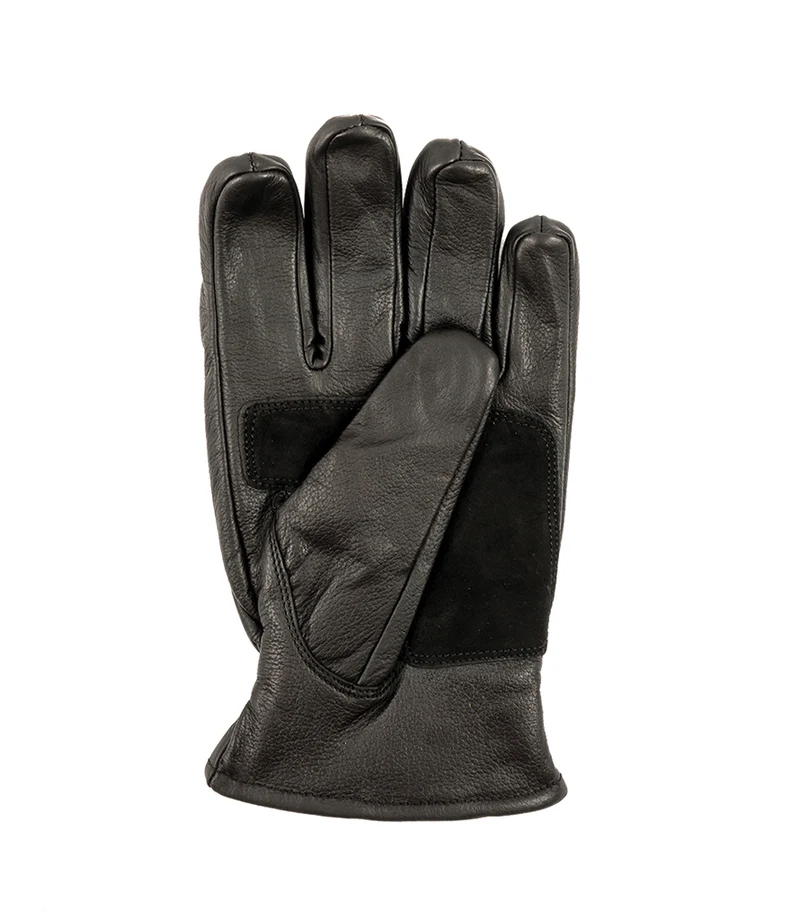 Guanti Moto Vintage Worker CT Nero in Pelle