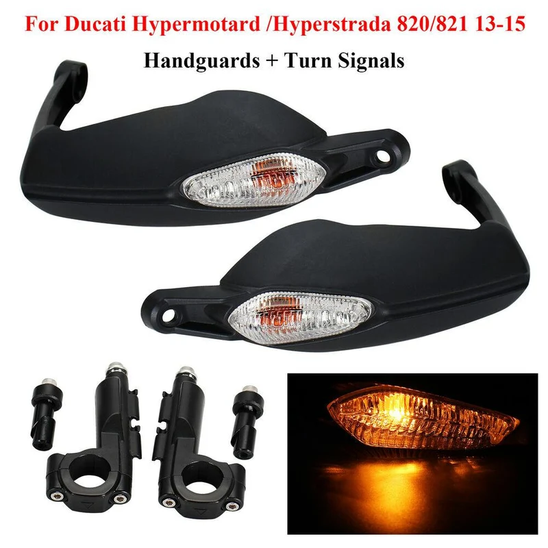 Handguards With Turn Signals For Ducati Hypermotard/Hyperstrada 820/821 13-15