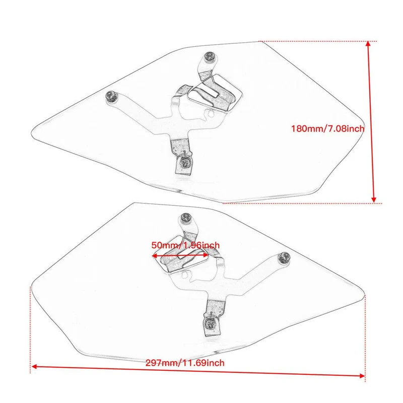 Upper Wind Deflectors For BMW R1200GS LC R1250GS F750GS F850GS