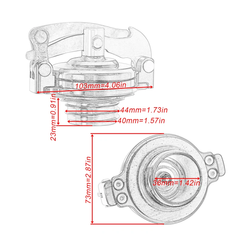 Quick Release Fuel Gas Cap For Harley Sportster XL883/1200 Dyna Softail Vintage/Retro Style