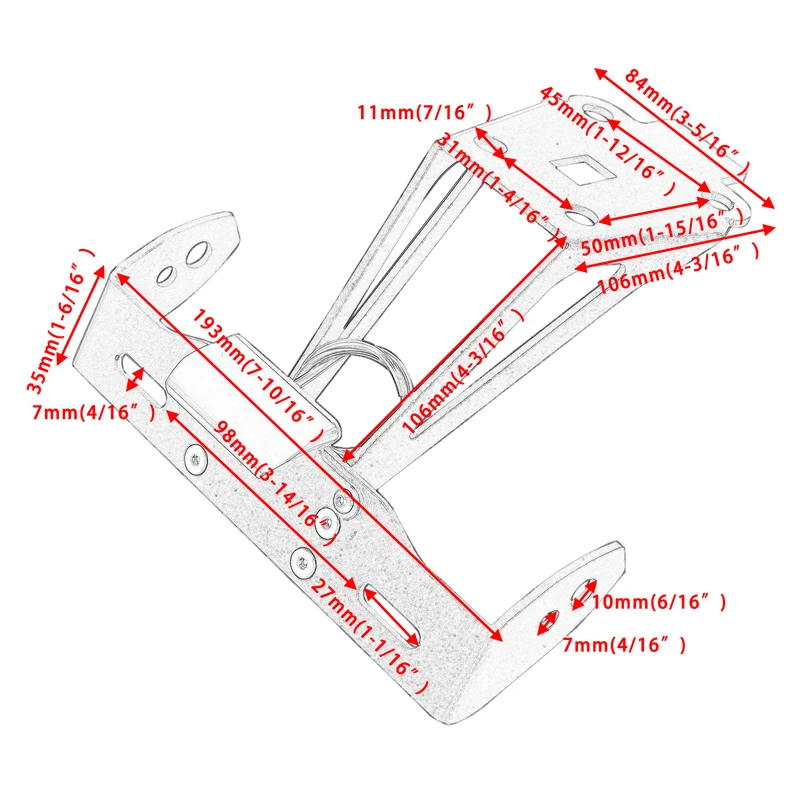 Licence Plate Holder For SUZUKI GSX-S750 GSX-S950 GSX-S1000F Fender Eliminator Tail Tidy