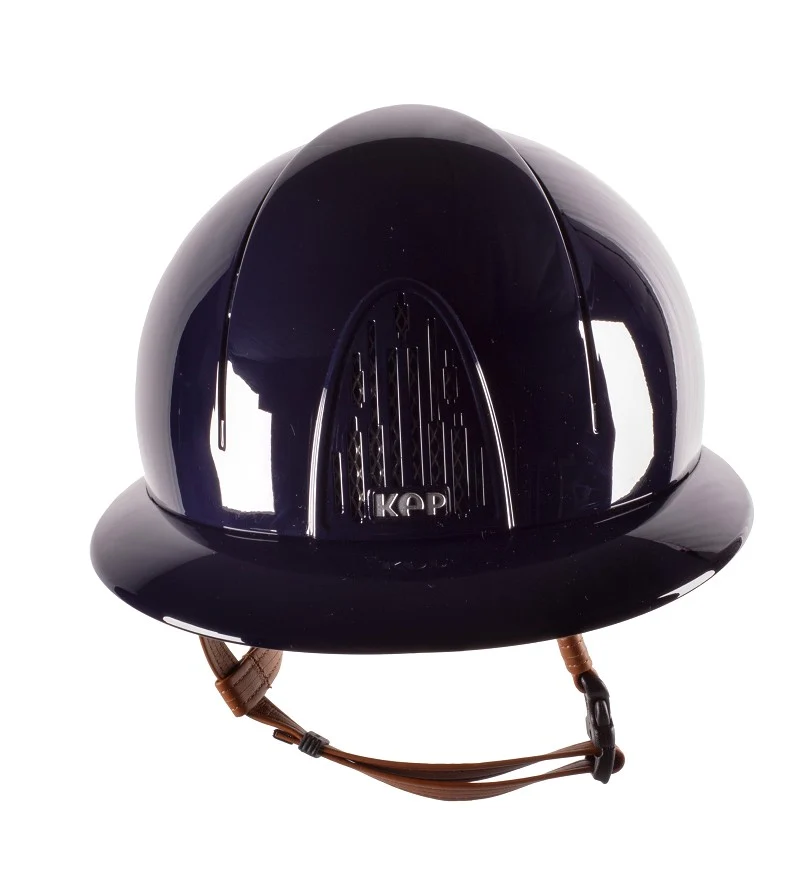 Riding Helmet Cromo Smart Polish Polo Visor with Beige Chin Strap