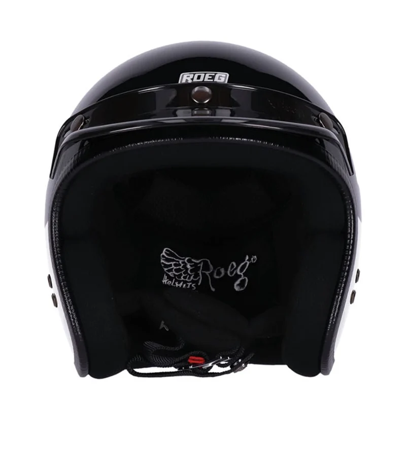 Casco Vintage Omologato Roeg Carbonstone White
