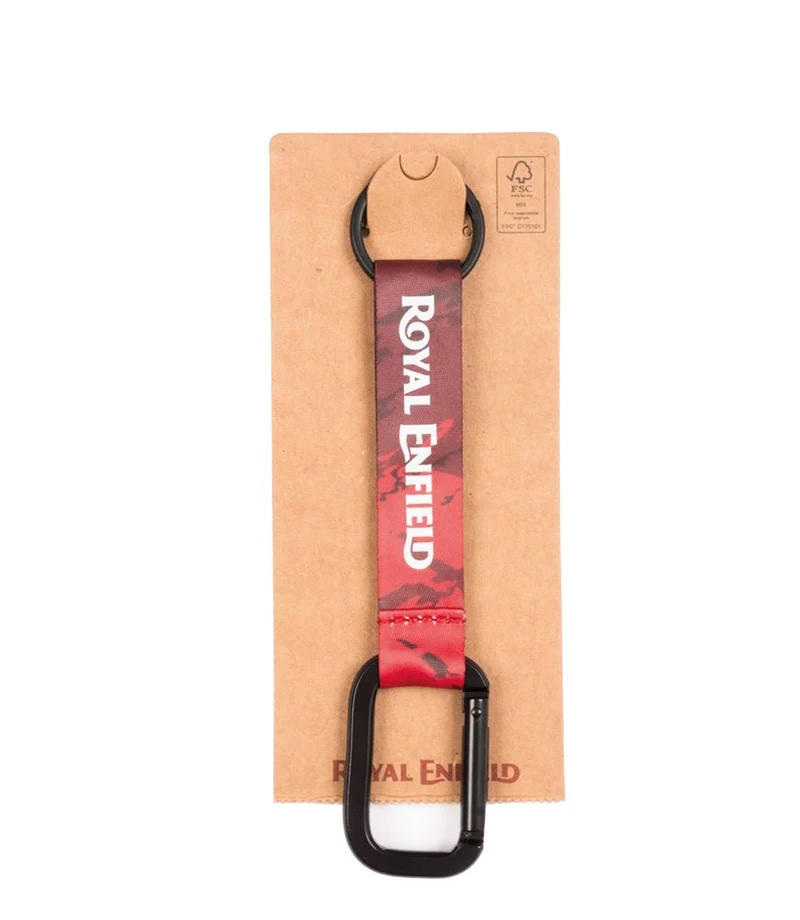 Portachiavi Royal Enfield con Moschettone Rosso