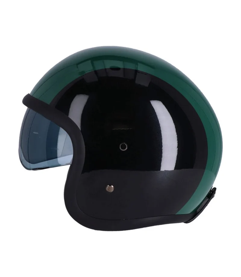 Casco Jet con Occhiali Roeg Sundown Vintage Nero Verde