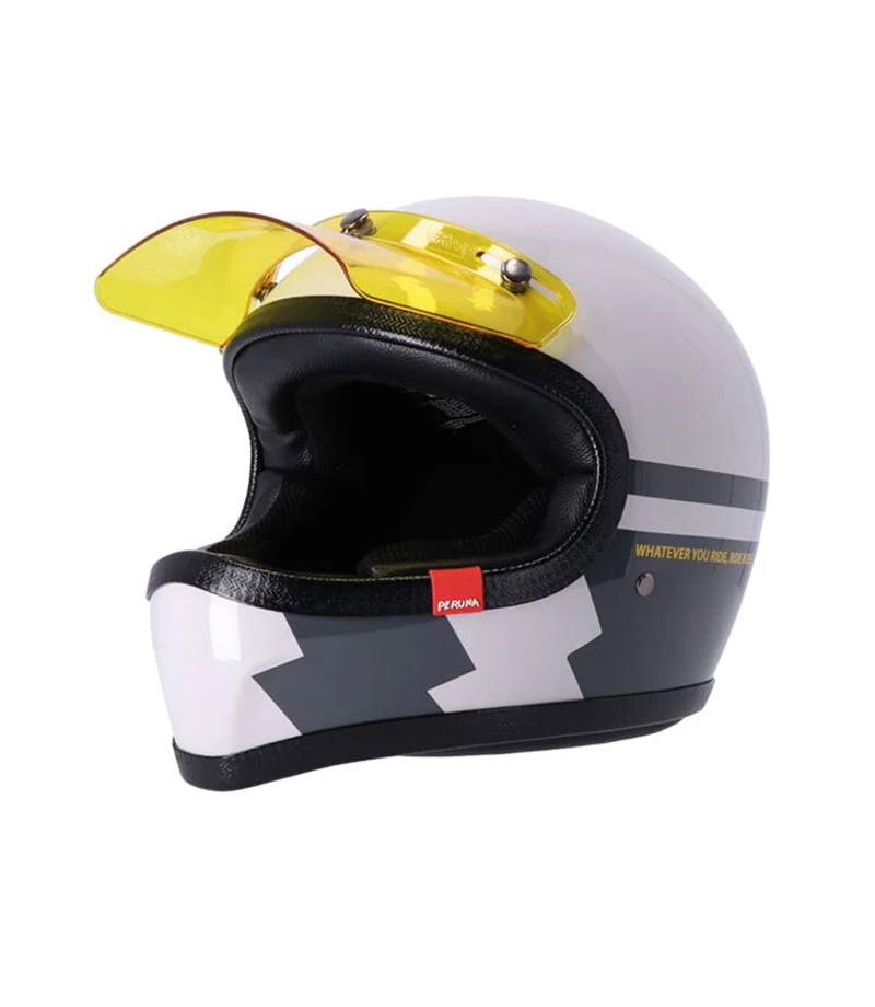Casco Integrale Enduro Vintage Peruna 2.0 Fog Line