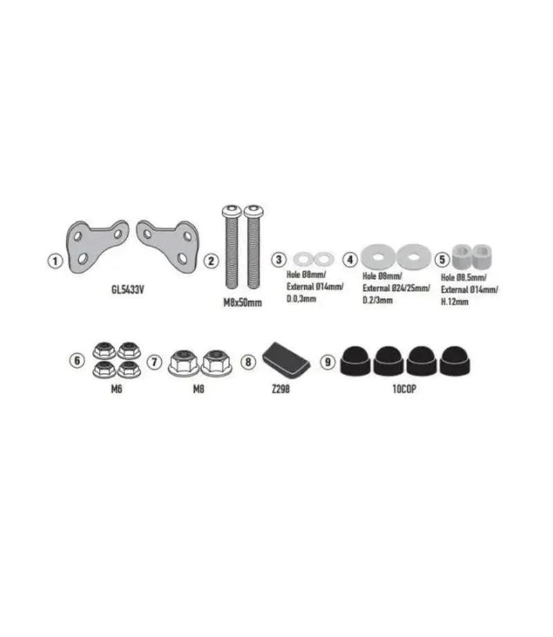 Attacchi Parabrezza Alto Speed Twin 900 (2023-2024)- GIVI