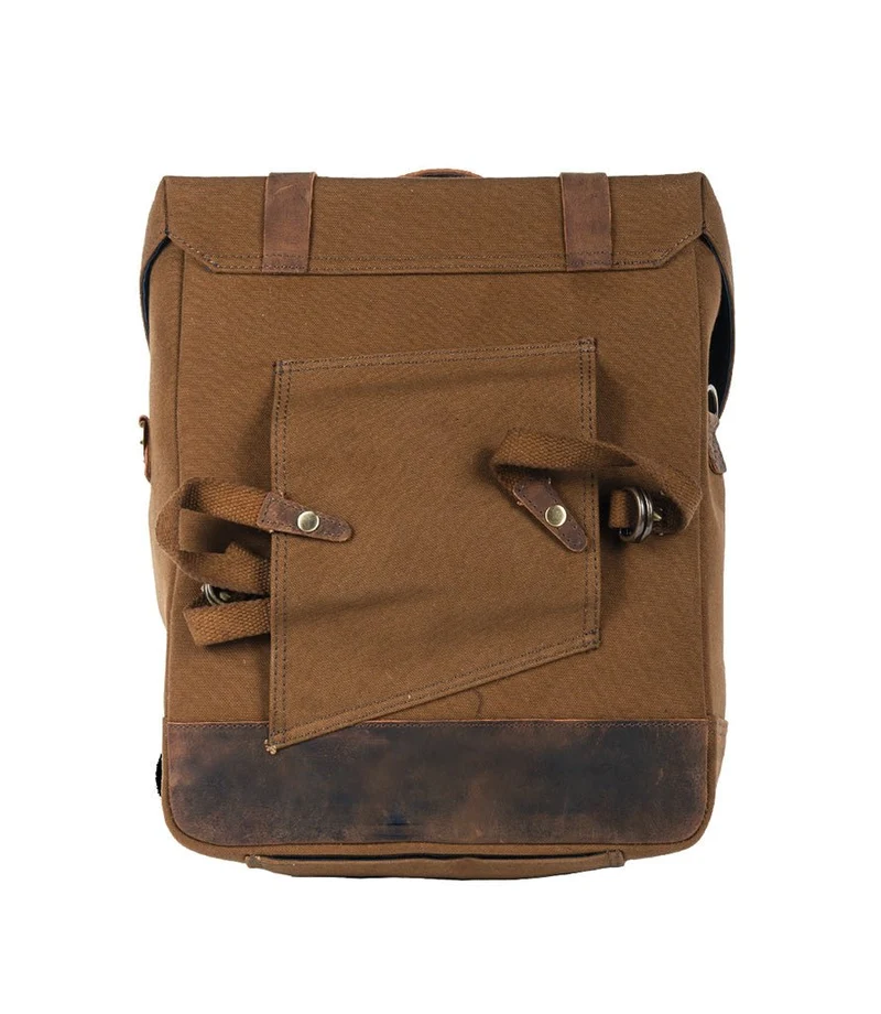 Borsa Laterale Ventura in Canvas & Pelle Cafe Twin x Trip Machine Marrone