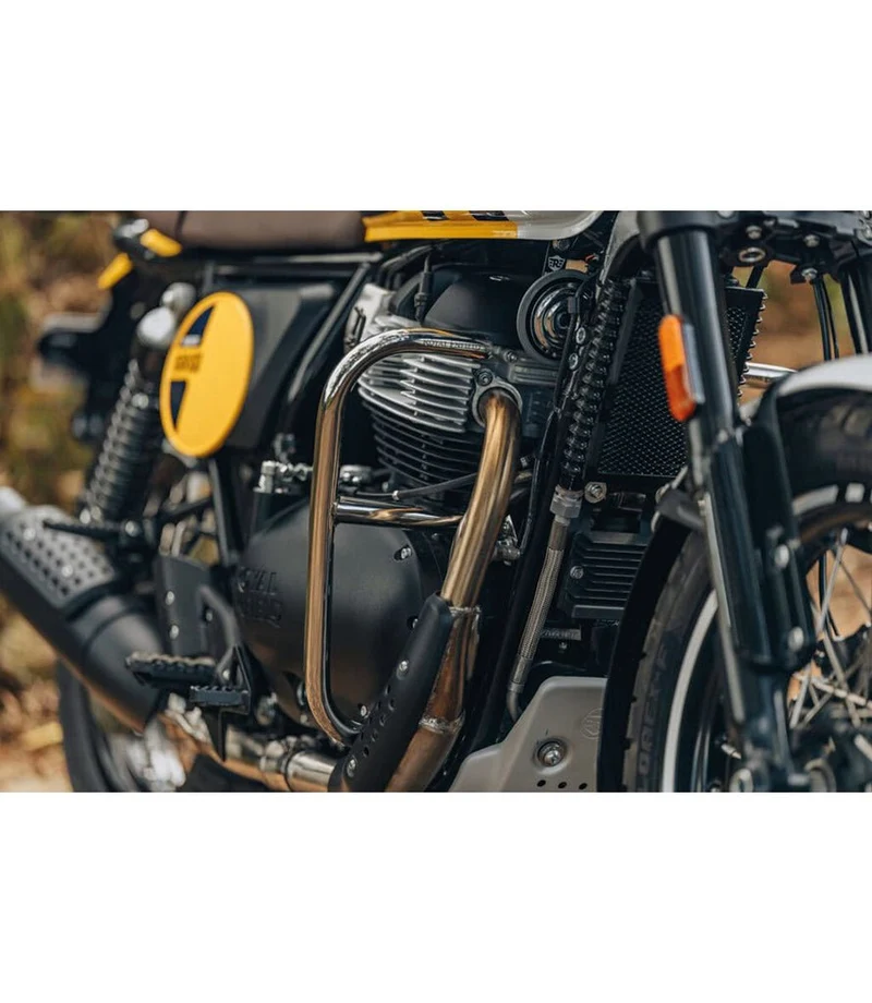 Barre Paramotore Larghe Silver per Royal Enfield Bear / Interceptor / Continental GT 650