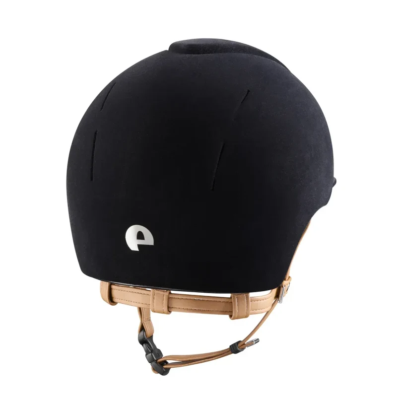 Riding Helmet Smart Nova Velvet with Beige Chinstrap
