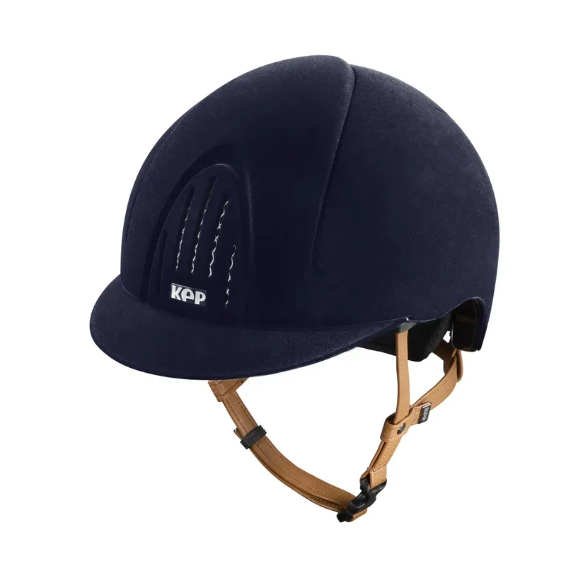 Riding Helmet Smart Nova Velvet with Beige Chinstrap