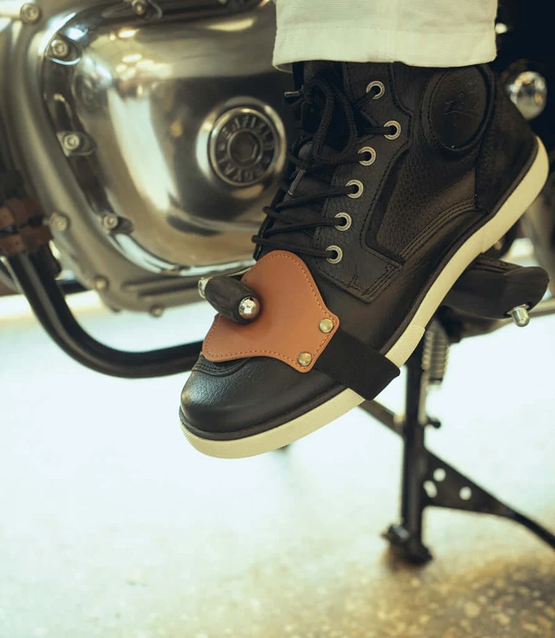 Copriscarpa Moto Marrone